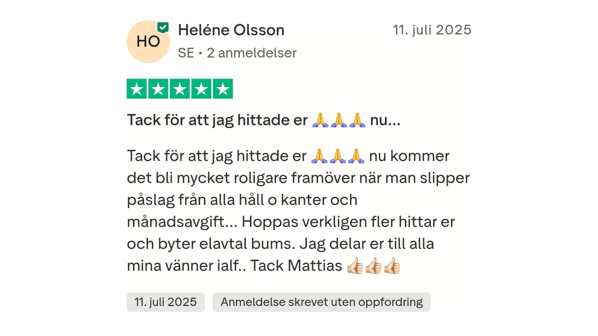 Trustpilot omdöme