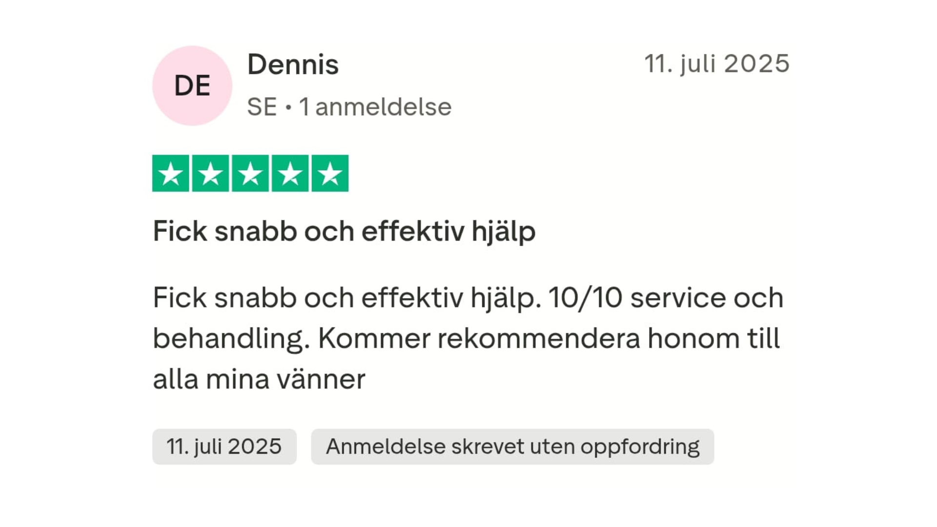 Trustpilot omdöme
