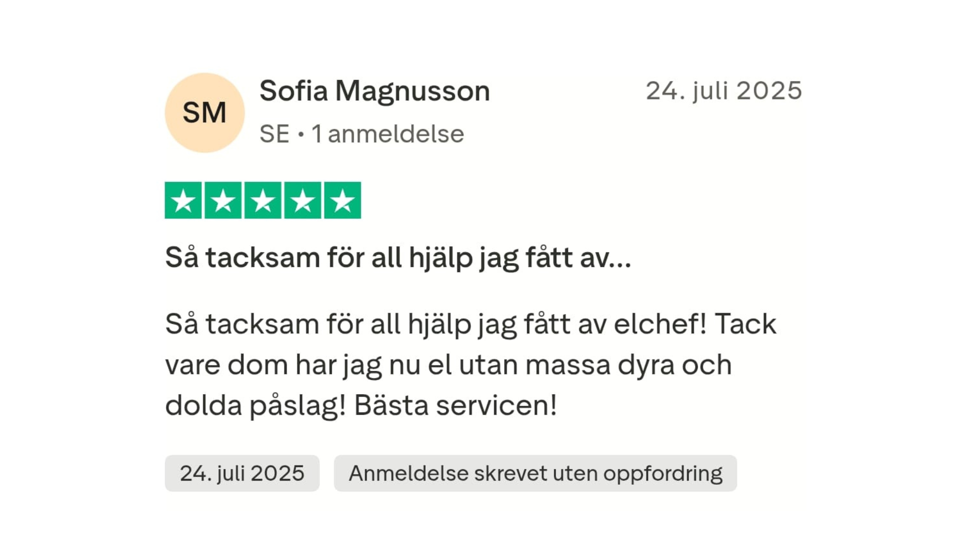 Trustpilot omdöme